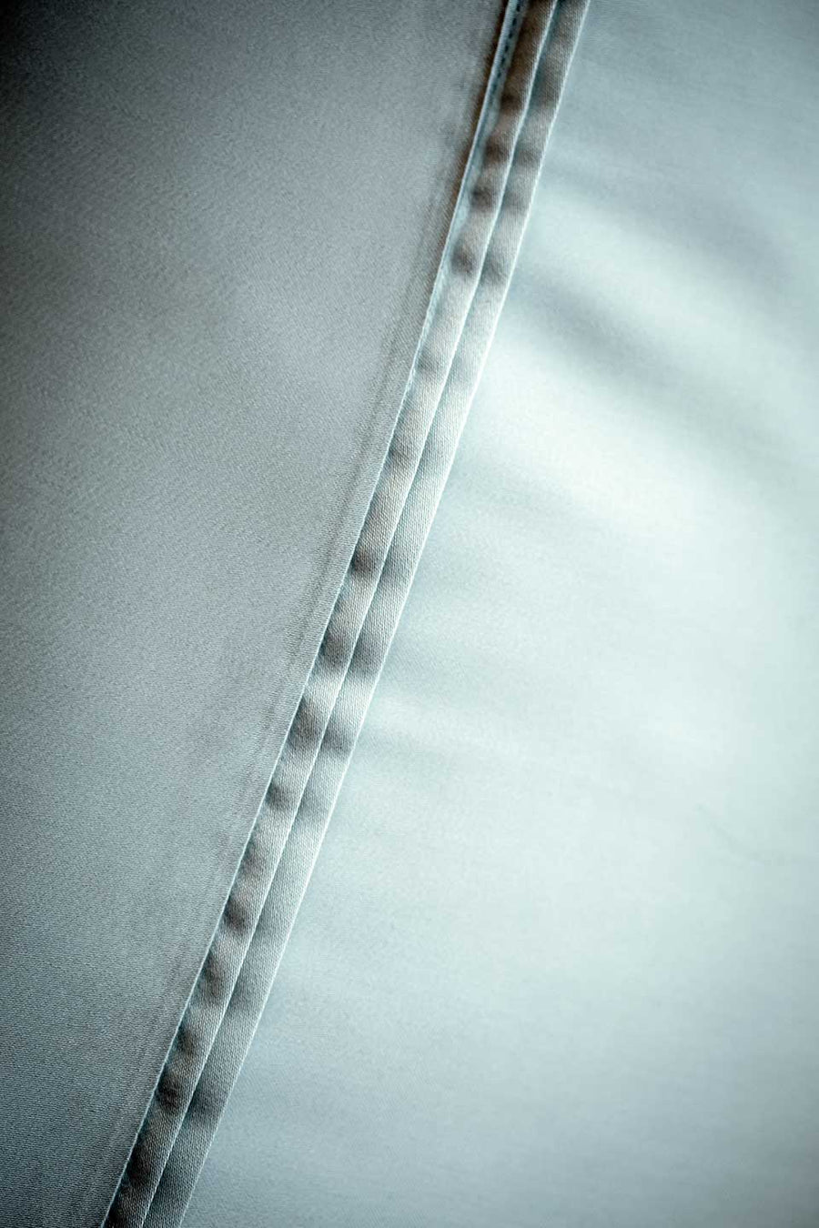 Detail of a serene mintt pillowcase in TENCEL™ Lyocell from THON.