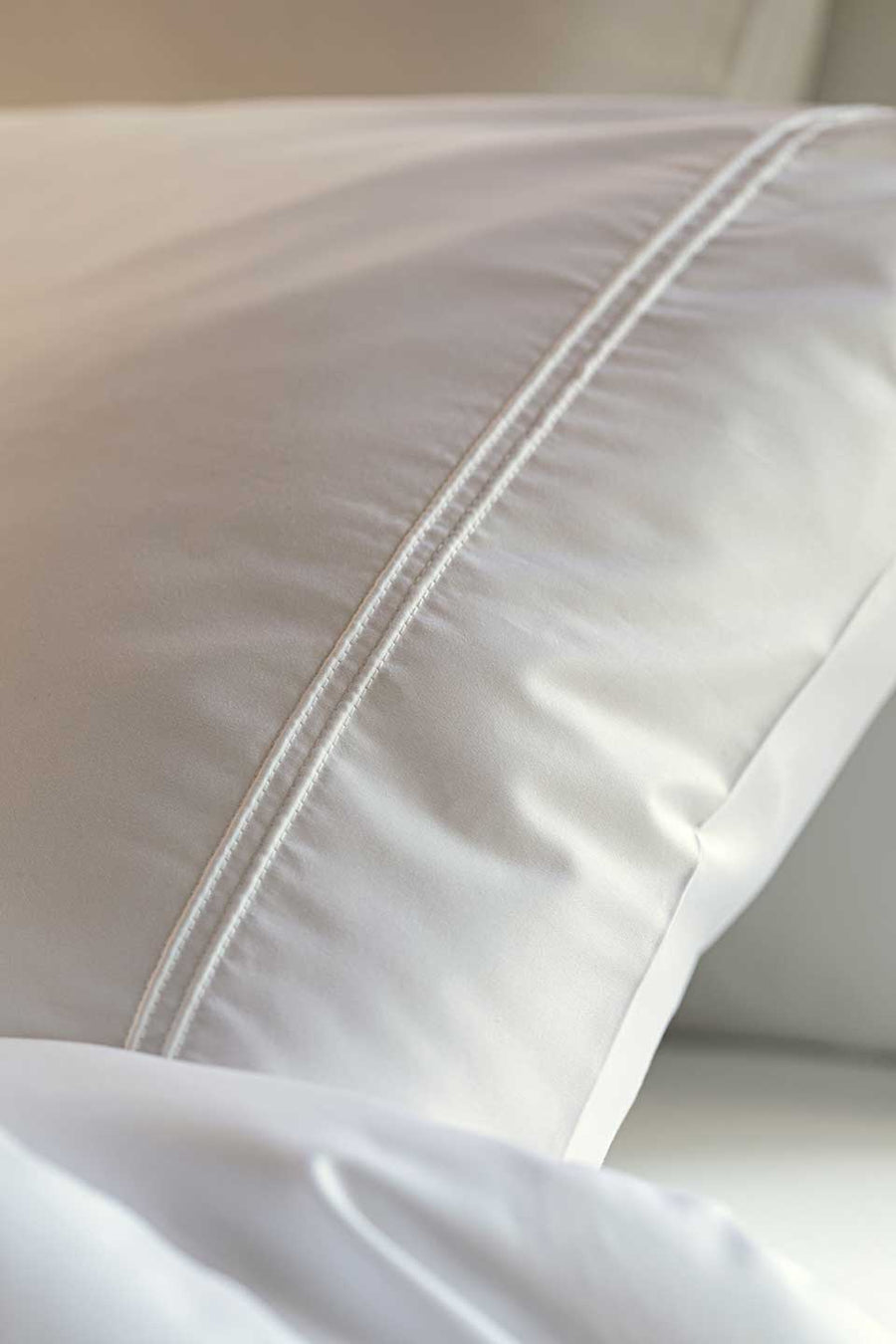 White Egyptian Cotton™ Sateen pillowcase.